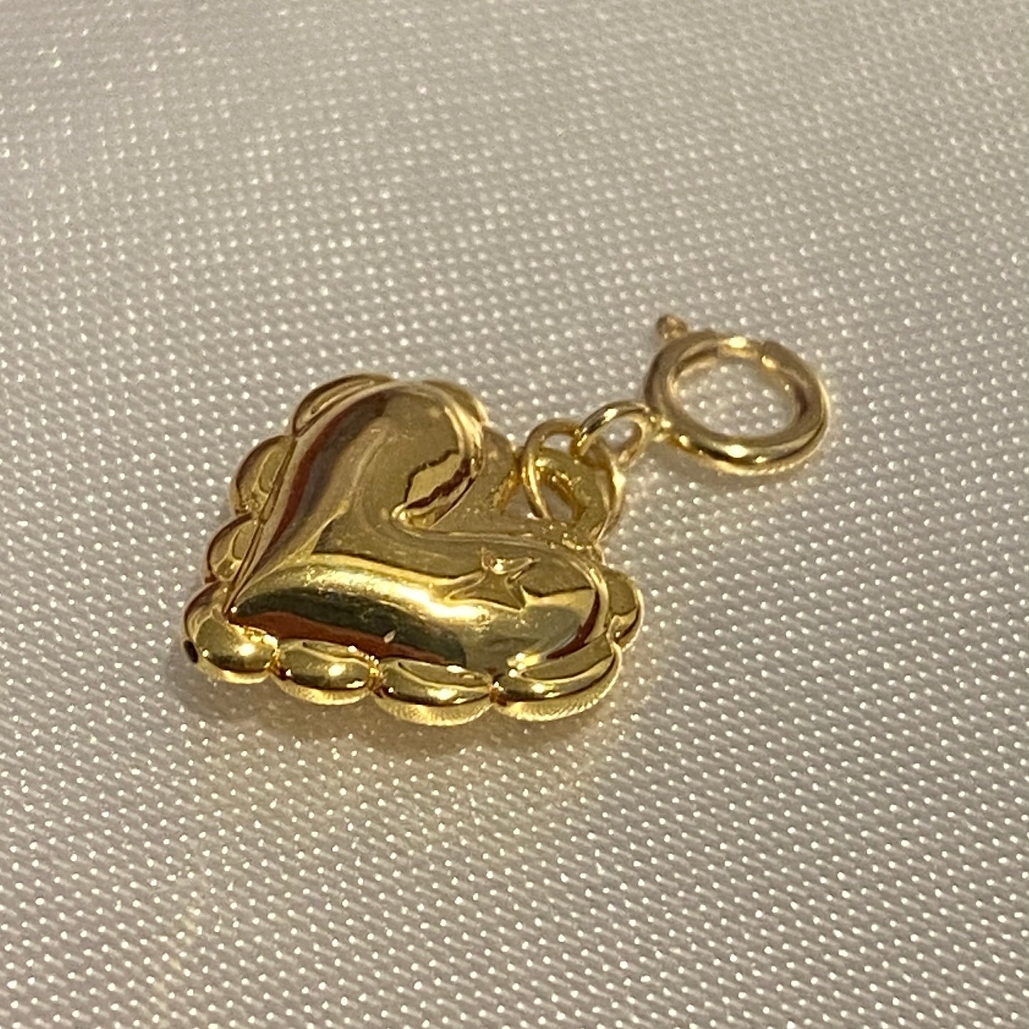 K18YG チャーム ペンダント ハート ティアドロップ 三角形 スクエア エンドパーツ 18k 引き輪