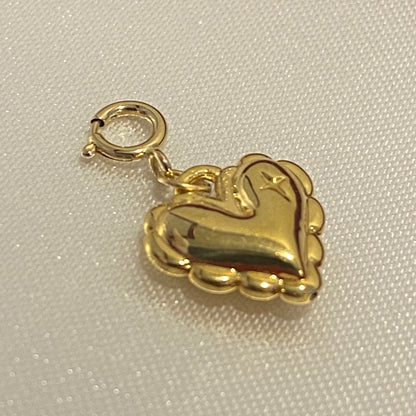 K18YG チャーム ペンダント ハート ティアドロップ 三角形 スクエア エンドパーツ 18k 引き輪