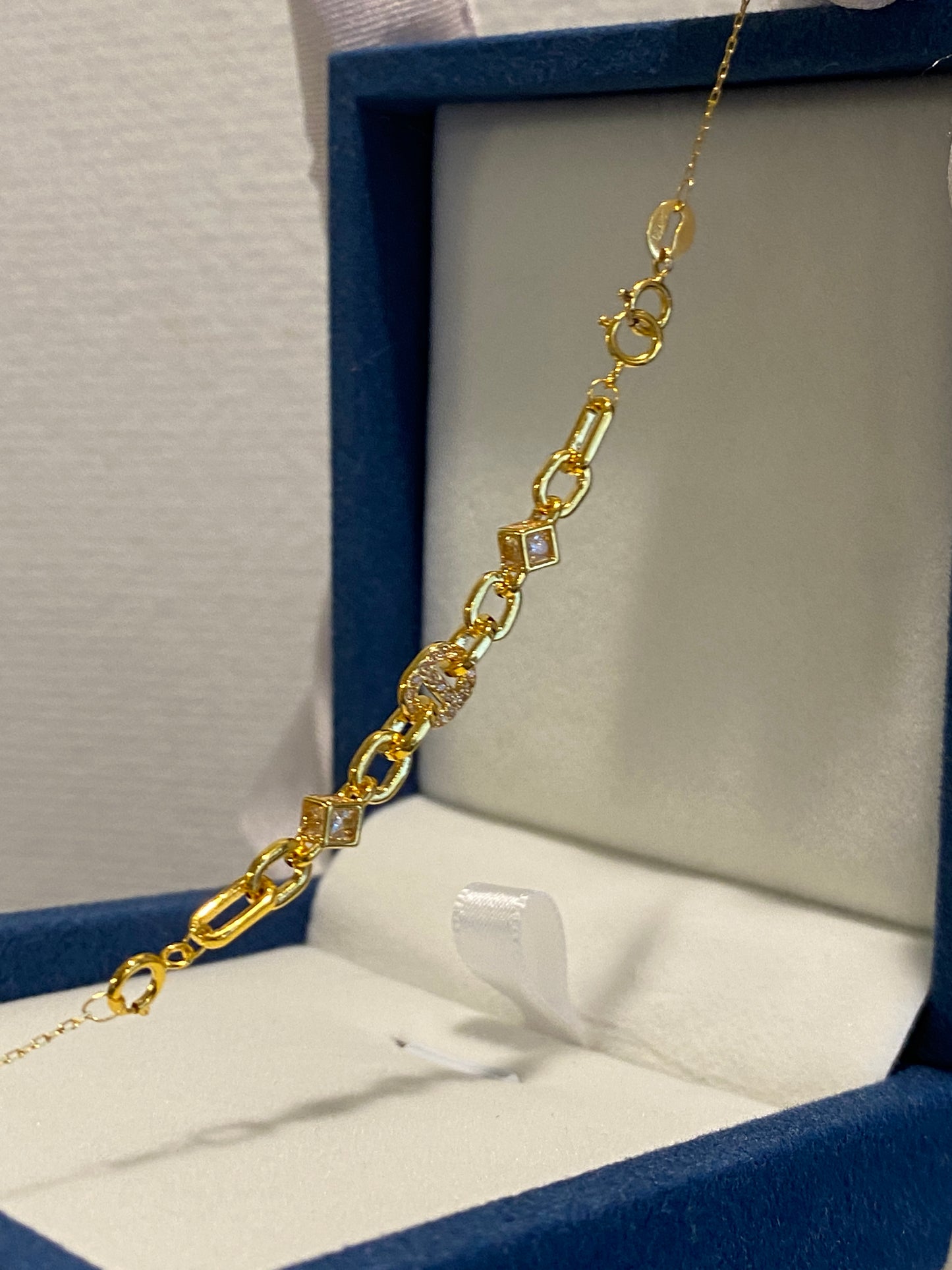 K18YG 引き輪 チャーム 18K チェーンパーツ アジャスター ブタ鼻 オーバルリンク ミックスチェーン