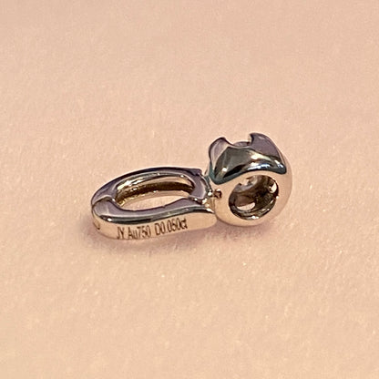 K18YG WG ダイヤモンド チャーム 18K バチカン ネックレスパーツ イエローゴールド ホワイトゴールド ペンダント クラスプ クリッカー バチカン