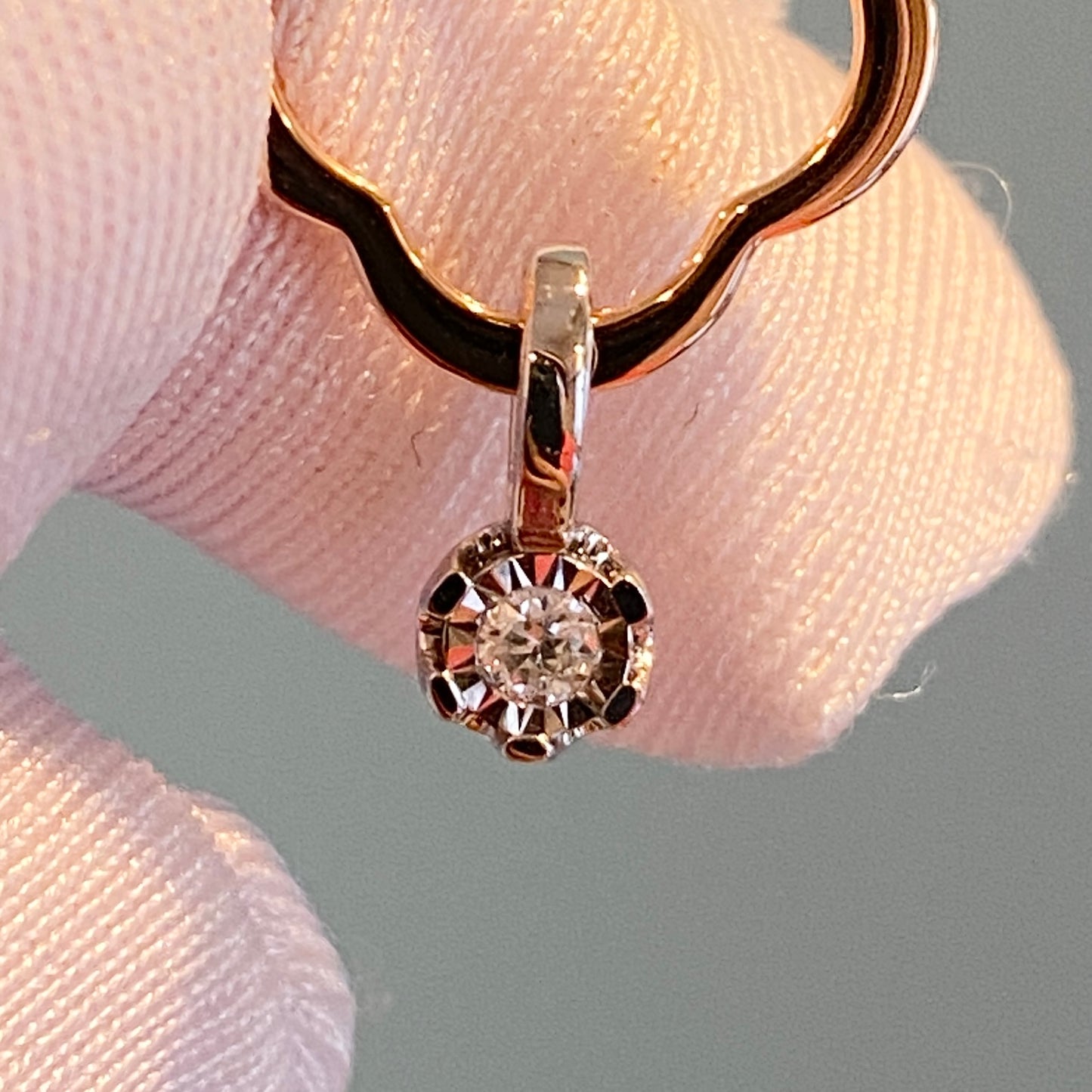 K18YG WG ダイヤモンド チャーム 18K バチカン ネックレスパーツ イエローゴールド ホワイトゴールド ペンダント クラスプ クリッカー バチカン