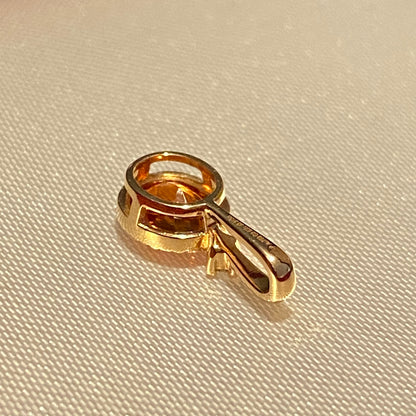 K18YG オレンジガーネット ペンダント ダイヤモンド スペサルティンガーネット 18K ネックレス オーバル