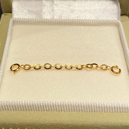 18K Yellow Gold, White Gold, and PG Azuki Chain with Clasp, Adjuster, 3cm-10cm, Necklace/Bracelet Parts