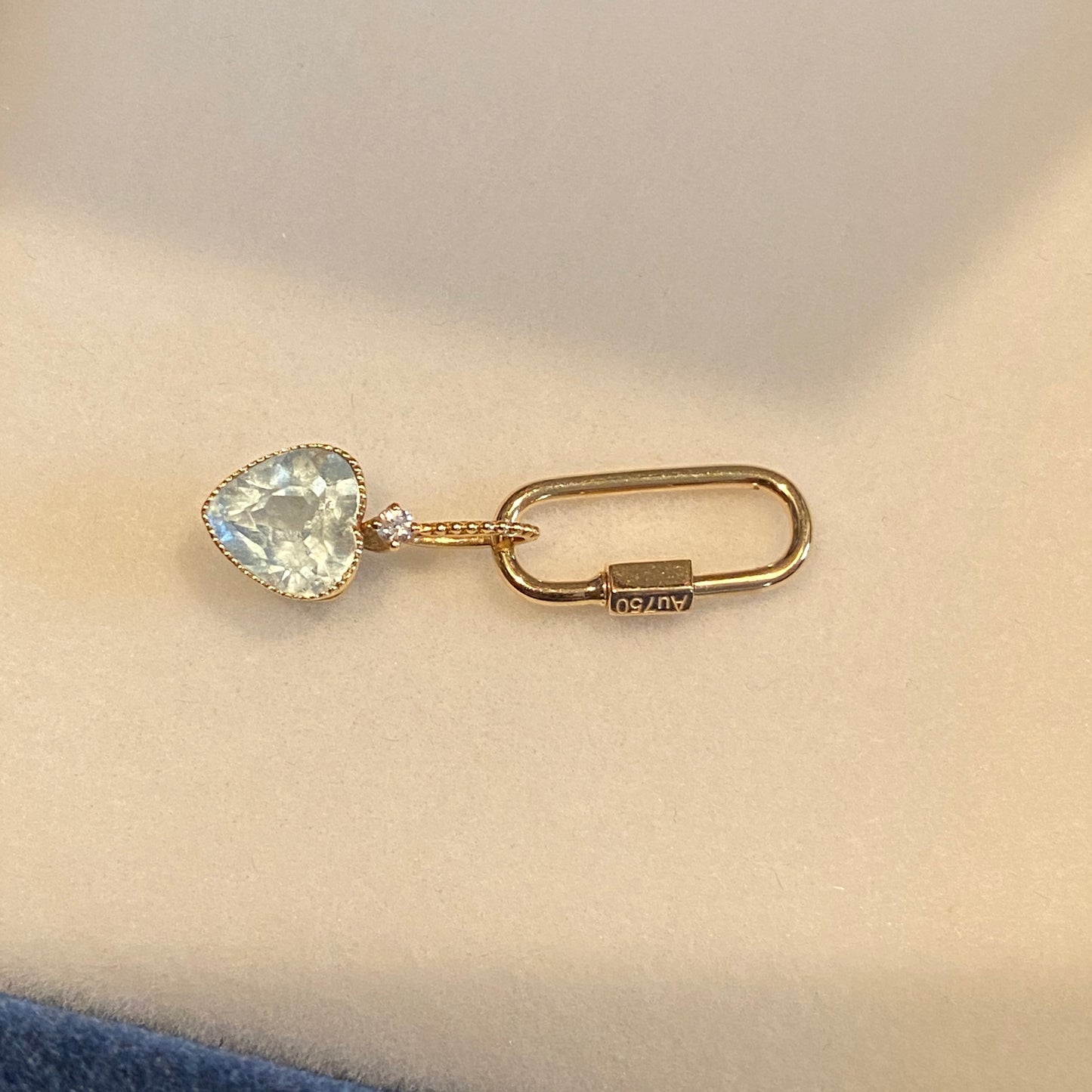 K18YG オーバル スクリュー バチカン パーツ 18K チェーンパーツ クラスプ  コイル イエローゴールド ネジ式 繋ぎ チャーム