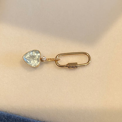 K18YG オーバル スクリュー バチカン パーツ 18K チェーンパーツ クラスプ  コイル イエローゴールド ネジ式 繋ぎ チャーム