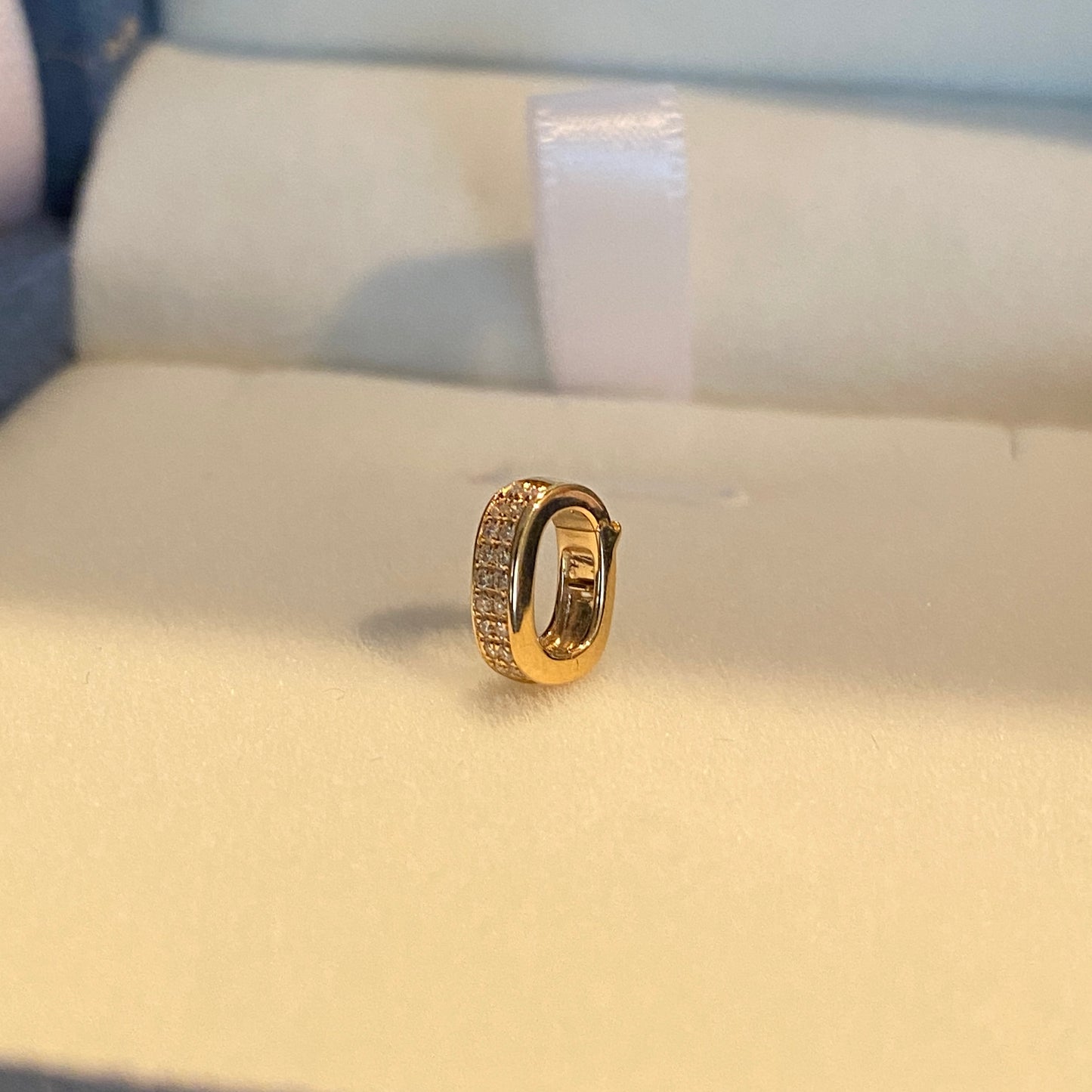 K18YG WG PG クリッカー バチカン ダイヤモンド ロック付き チャーム留め 18K チェーンパーツ ペンダントパーツ クラスプ