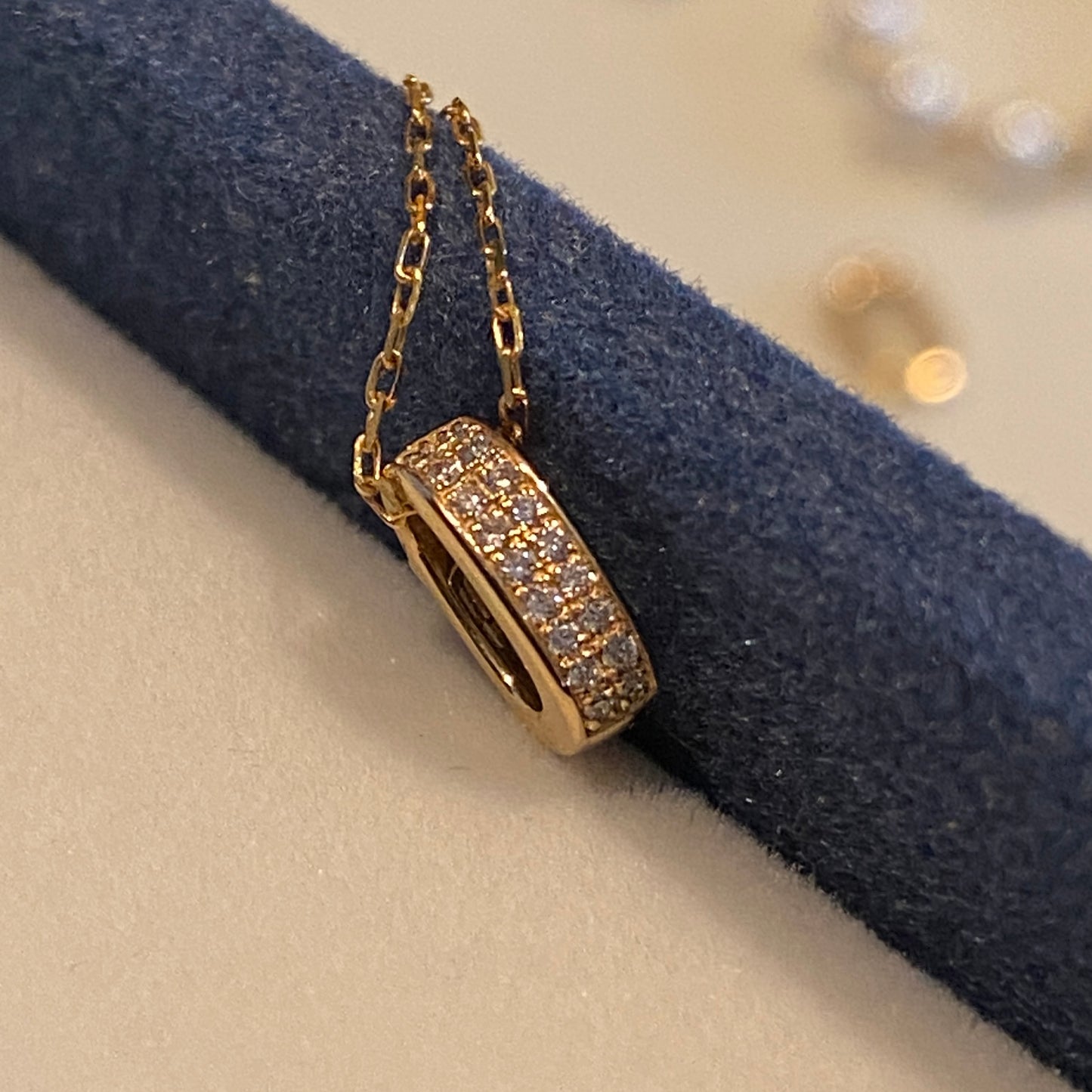 K18YG WG PG クリッカー バチカン ダイヤモンド ロック付き チャーム留め 18K チェーンパーツ ペンダントパーツ クラスプ