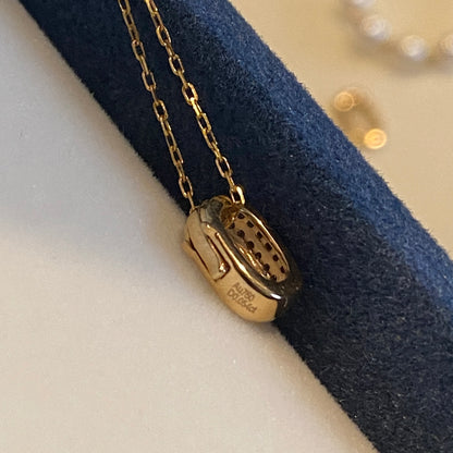 K18YG WG PG クリッカー バチカン ダイヤモンド ロック付き チャーム留め 18K チェーンパーツ ペンダントパーツ クラスプ