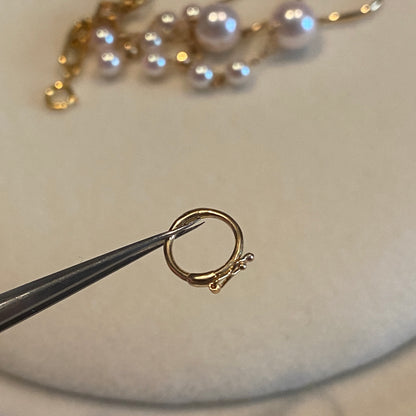 K18YG WG PG マルカン パーツ ロック 18K チェーンパーツ 貴金属パーツ 繋ぎ ホルダー