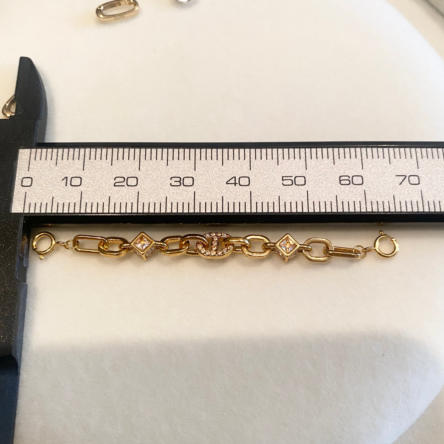 K18YG 引き輪 チャーム 18K チェーンパーツ アジャスター ブタ鼻 オーバルリンク ミックスチェーン