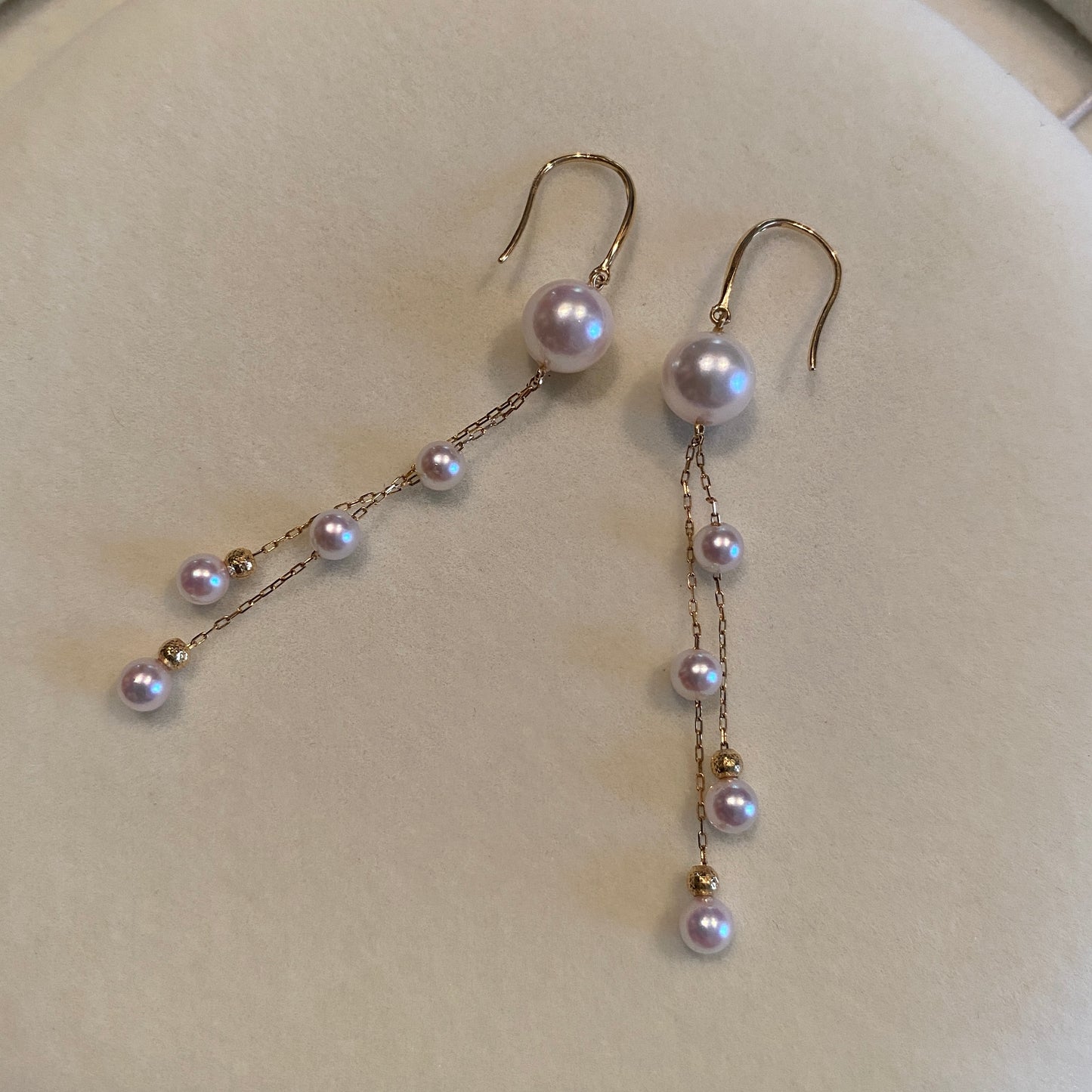 K18YG あこや真珠 ピアス ペンダントトップ 18金 真珠 パール 18K ネックレスチャーム 揺れる ロング