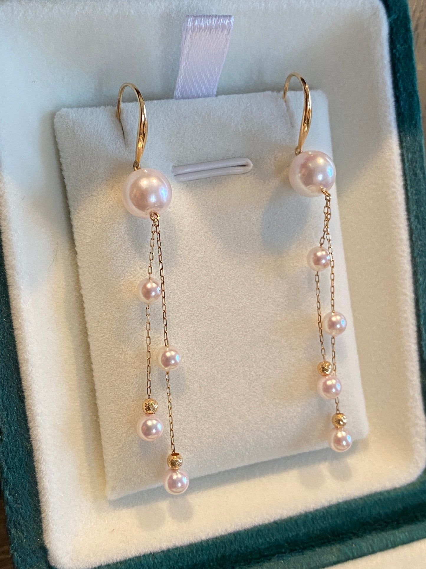 K18YG あこや真珠 ピアス ペンダントトップ 18金 真珠 パール 18K ネックレスチャーム 揺れる ロング
