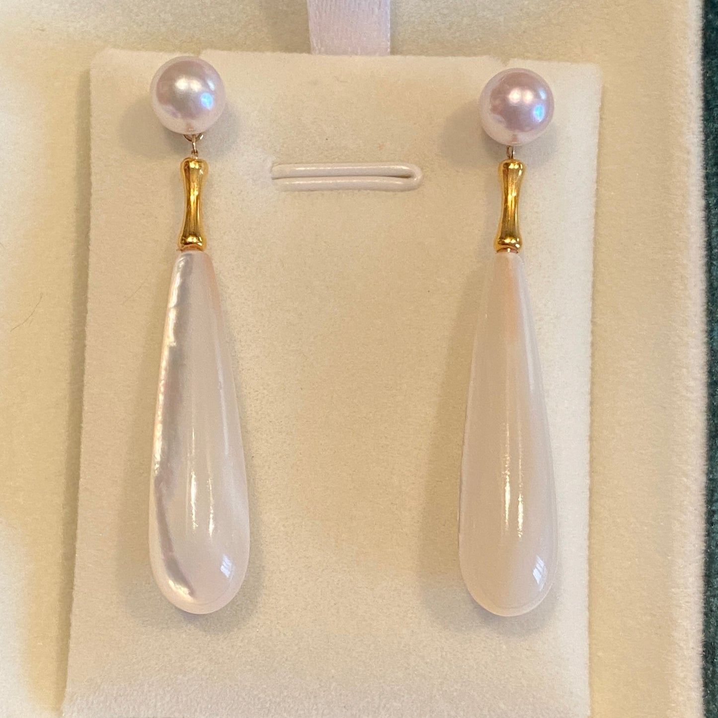 K18YG あこや真珠 ピアス ドロップピアス 18K アコヤ真珠 あこや パール 真珠 ティアドロップ 大ぶり 大きめ 雫 揺れる