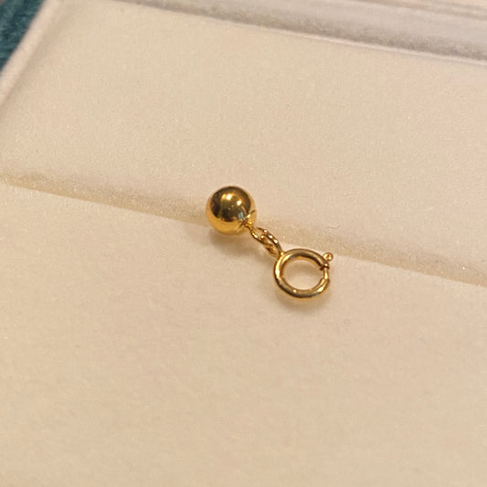 K18YG PG WG Clasp, Gold Sphere, Round, Yellow Gold, 18K, Chain Parts, Charms, End Parts for Necklaces