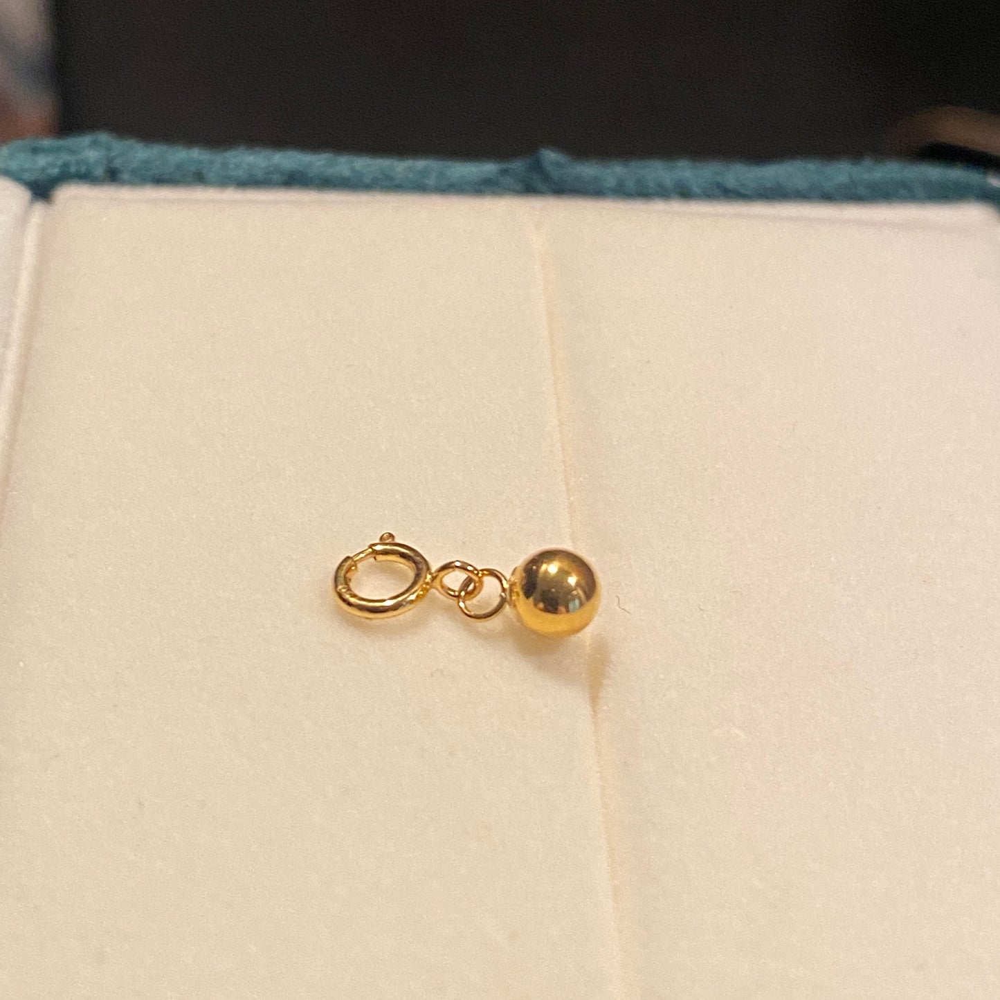 K18YG PG WG Clasp, Gold Sphere, Round, Yellow Gold, 18K, Chain Parts, Charms, End Parts for Necklaces