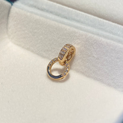 K18YG WG PG ダイヤモンド マルチバチカン 18K イエローゴールド ロック付き コネクター ペンダントホルダー 貴金属パーツ クラスプ
