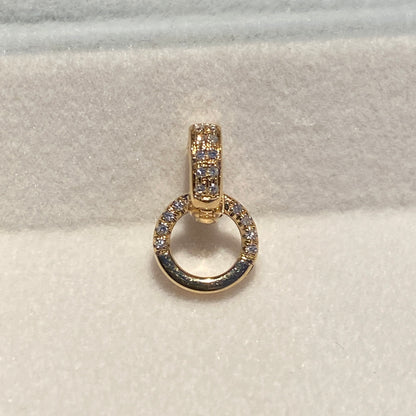 K18YG WG PG ダイヤモンド マルチバチカン 18K イエローゴールド ロック付き コネクター ペンダントホルダー 貴金属パーツ クラスプ