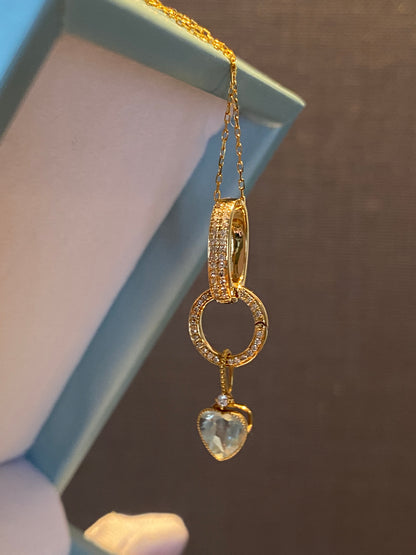 K18PG YG WG Parts Bail Charm Diamond Diamond Clasp 18K Gold Full Diamond Necklace Parts Pendant Parts Clasp with Lock Large Multi-Bail