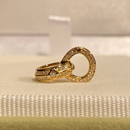 K18YG WG PG Bail Parts Diamond Charm Setting Diamond 18K Chain Parts Pendant Parts Necklace Parts with Lock K18 YG Clasp Multi-Bail