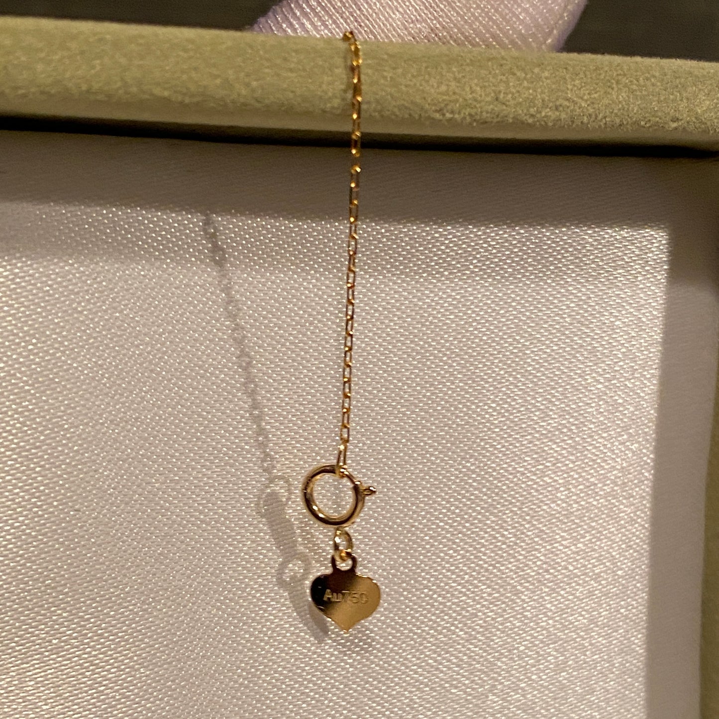 K18YG PG WG Clasp, Heart Shape, Yellow Gold, 18K, Jewelry Parts, Charms, End Parts, Necklace Parts