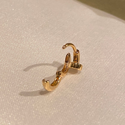 K18YG PG WG シングルピアス 内径6mm 釘 リングピアス 18k フープ ミニ 小さめ
