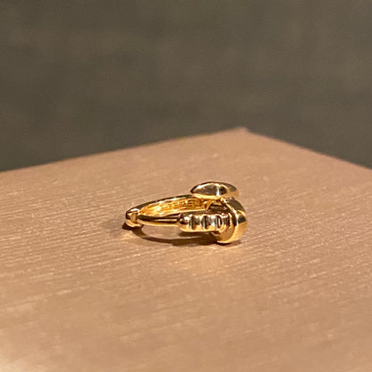 K18YG PG WG シングルピアス 内径6mm 釘 リングピアス 18k フープ ミニ 小さめ