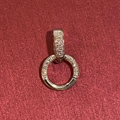 K18YG WG PG ダイヤモンド マルチバチカン 18K イエローゴールド ロック付き コネクター ペンダントホルダー 貴金属パーツ クラスプ