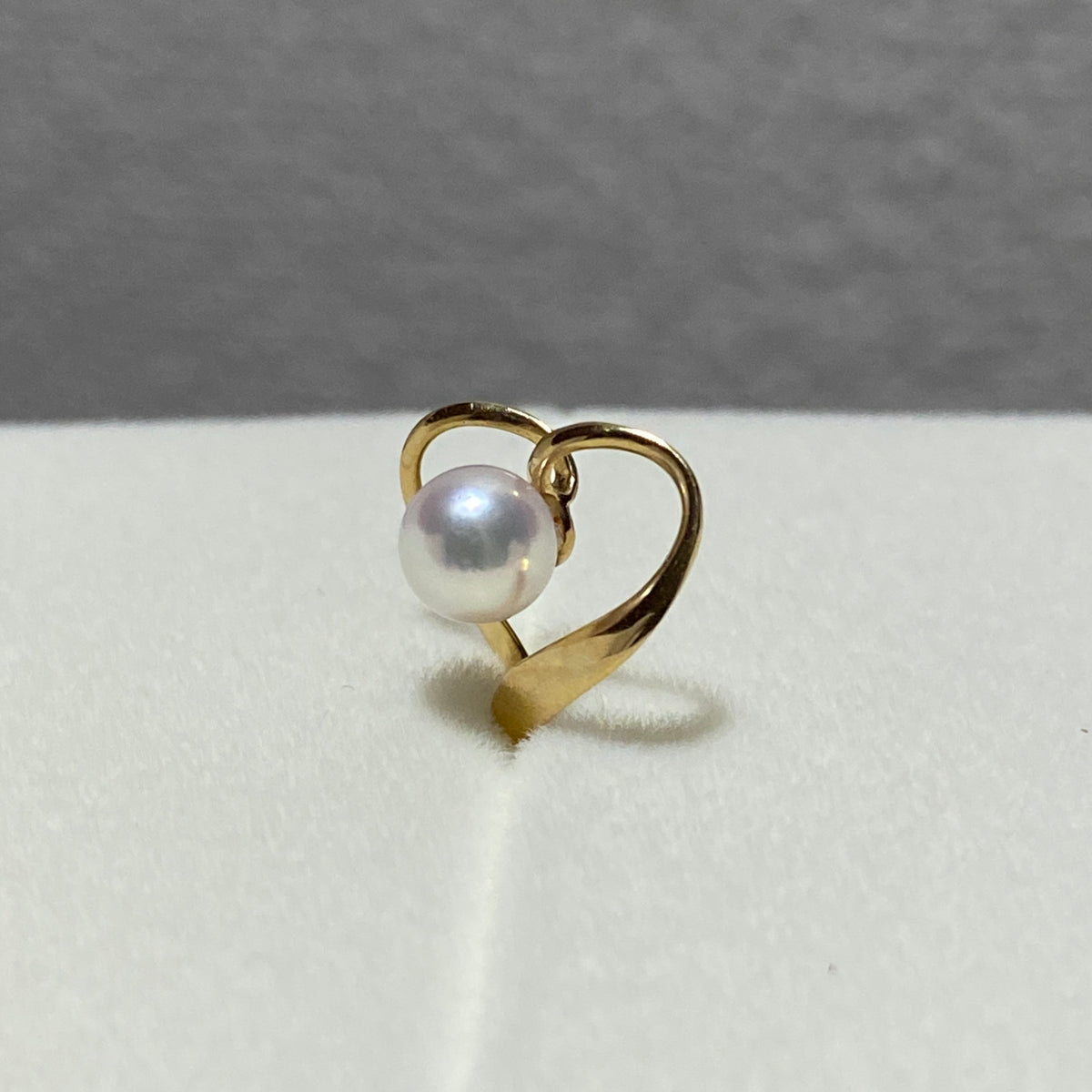 K18YG あこや真珠 パール ハート ペンダント イエローゴールド YG 18K あこや アコヤ真珠 ネックレスチャーム チャーム