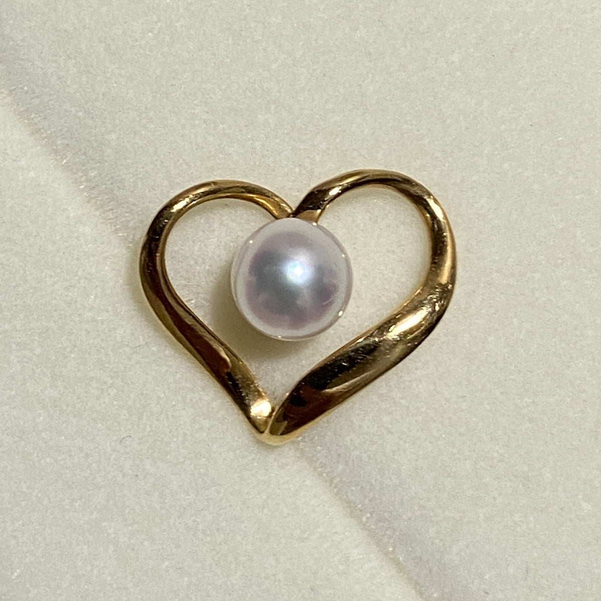 K18YG あこや真珠 パール ハート ペンダント イエローゴールド YG 18K あこや アコヤ真珠 ネックレスチャーム チャーム