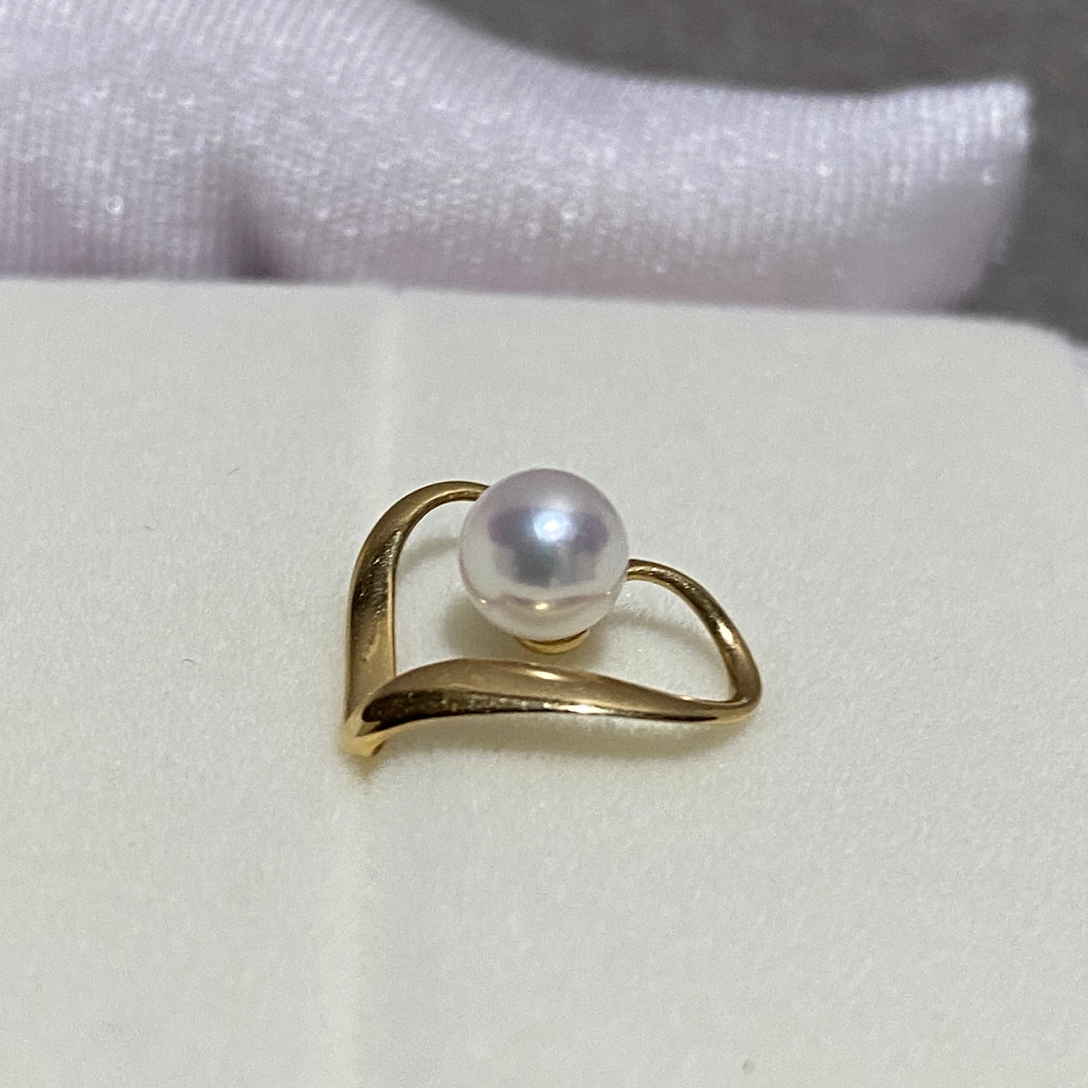 K18YG あこや真珠 パール ハート ペンダント イエローゴールド YG 18K あこや アコヤ真珠 ネックレスチャーム チャーム