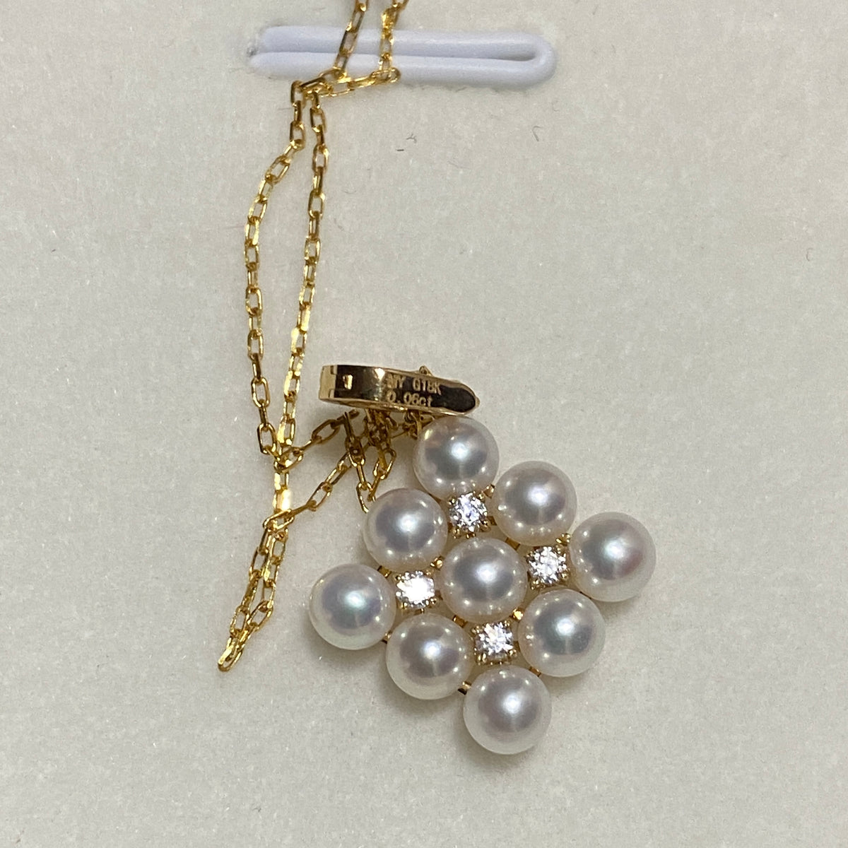 18K Yellow Gold Akoya Pearl Bracelet with Lace, 18K Akoya Pearl Lacy Bangle, Infinity 8 Wire