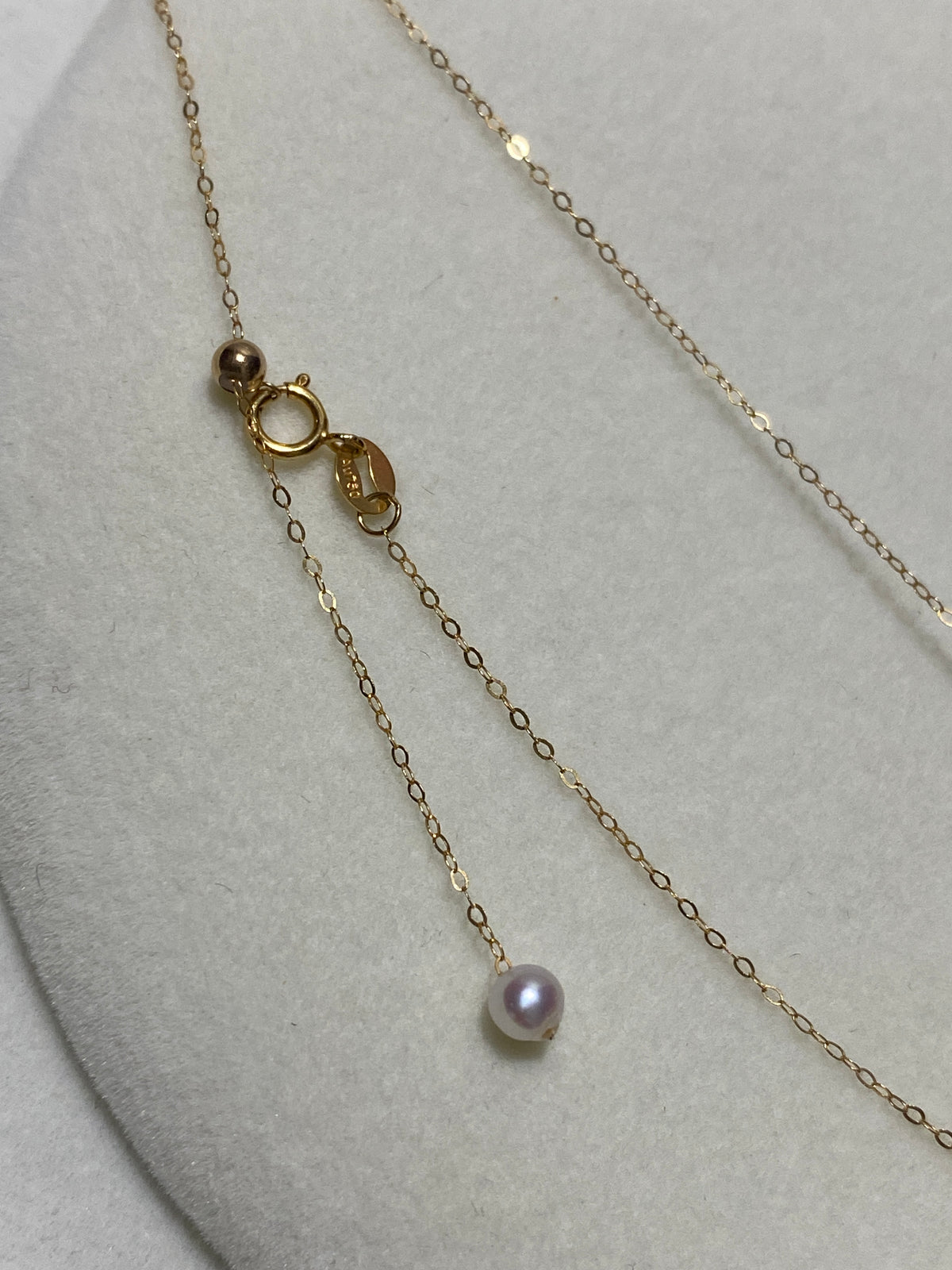 K18YG WG 白蝶真珠 オーストラリア産 ホワイトパール 一粒ペンダント スルーネックレス スライド式チェーン 18k white pearl pendant