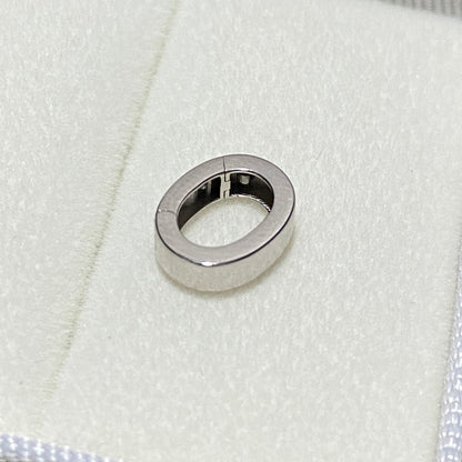 K18YG WG PG Oval Diamond Clasp Vatican Diamond 18K Yellow Gold Oval Lock Connector 