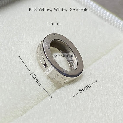 K18YG WG PG Oval Diamond Clasp Vatican Diamond 18K Yellow Gold Oval Lock Connector 
