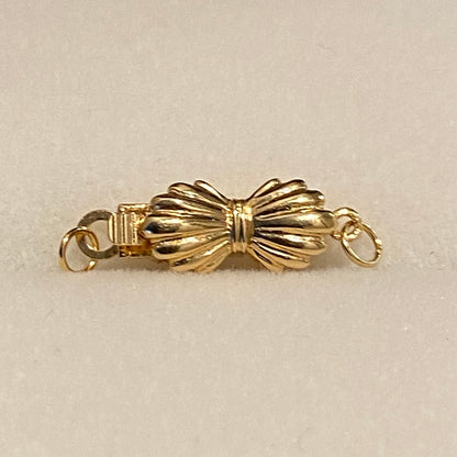 K18YG WG 中留め リボン コネクティングパーツ 貴金属パーツ 繋ぎ 18K チェーンパーツ 留め具 留め金具 イエローゴールド ホワイトゴールド