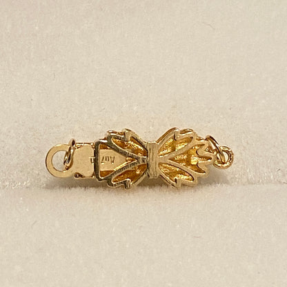 K18YG WG 中留め リボン コネクティングパーツ 貴金属パーツ 繋ぎ 18K チェーンパーツ 留め具 留め金具 イエローゴールド ホワイトゴールド
