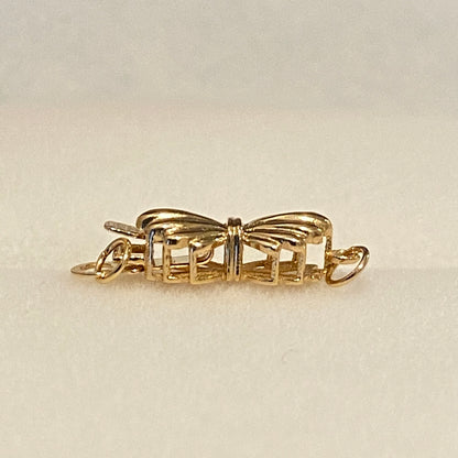 K18YG WG 中留め リボン コネクティングパーツ 貴金属パーツ 繋ぎ 18K チェーンパーツ 留め具 留め金具 イエローゴールド ホワイトゴールド