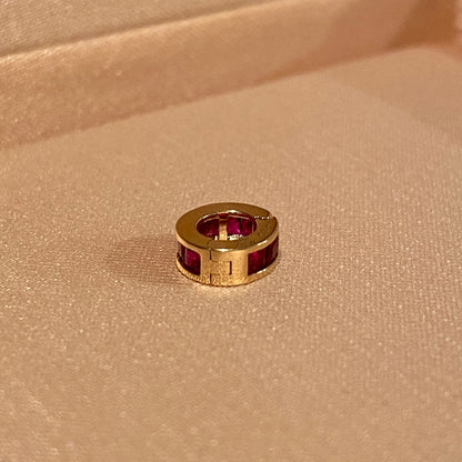 K18YG ツァボライト ルビー サファイア バチカン ネックレスチャーム ペンダント 18k スルー 開閉 パーツ ジュエリーパーツ