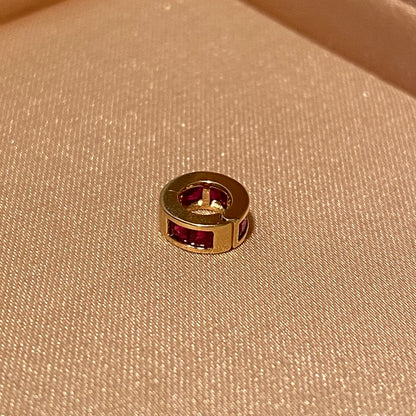 K18YG ツァボライト ルビー サファイア バチカン ネックレスチャーム ペンダント 18k スルー 開閉 パーツ ジュエリーパーツ