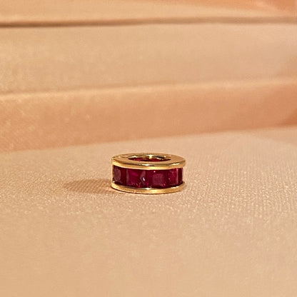 K18YG ツァボライト ルビー サファイア バチカン ネックレスチャーム ペンダント 18k スルー 開閉 パーツ ジュエリーパーツ
