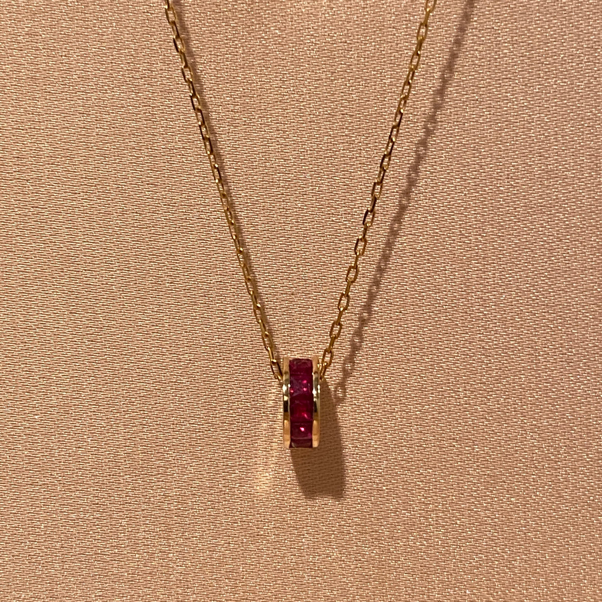 K18YG ツァボライト ルビー サファイア バチカン ネックレスチャーム ペンダント 18k スルー 開閉 パーツ ジュエリーパーツ