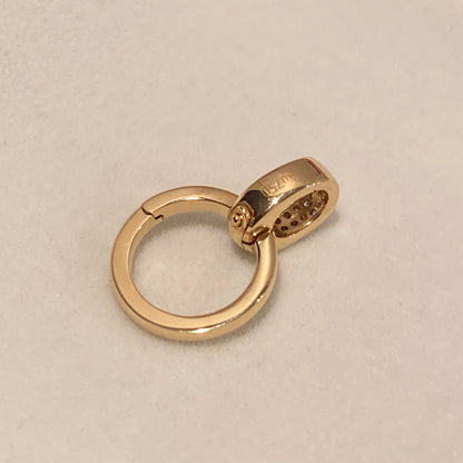 K18YG WG PG ダイヤモンド バチカン 大きめ  18金 18K 安全ロック付き 爪ロック ペンダント繋ぎ チャーム パーツ