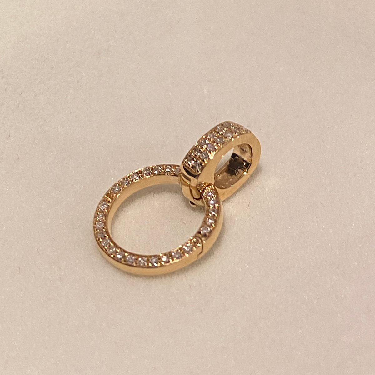 K18YG WG PG ダイヤモンド バチカン 大きめ  18金 18K 安全ロック付き 爪ロック ペンダント繋ぎ チャーム パーツ