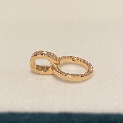 K18YG WG PG ダイヤモンド バチカン 大きめ  18金 18K 安全ロック付き 爪ロック ペンダント繋ぎ チャーム パーツ