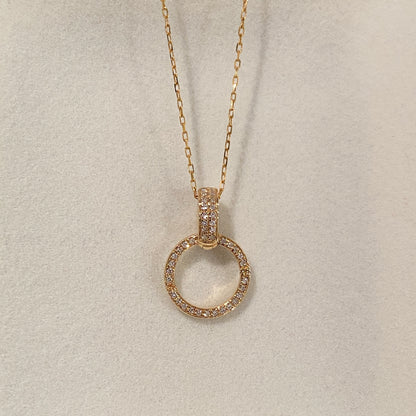 K18YG WG PG ダイヤモンド バチカン 大きめ  18金 18K 安全ロック付き 爪ロック ペンダント繋ぎ チャーム パーツ