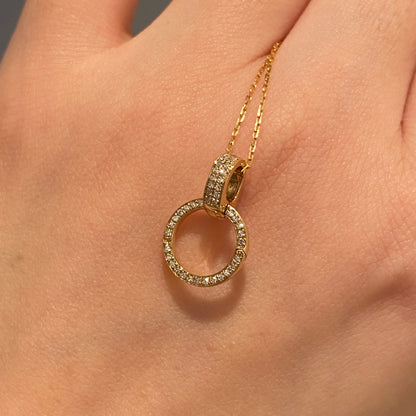 K18YG WG PG ダイヤモンド バチカン 大きめ  18金 18K 安全ロック付き 爪ロック ペンダント繋ぎ チャーム パーツ