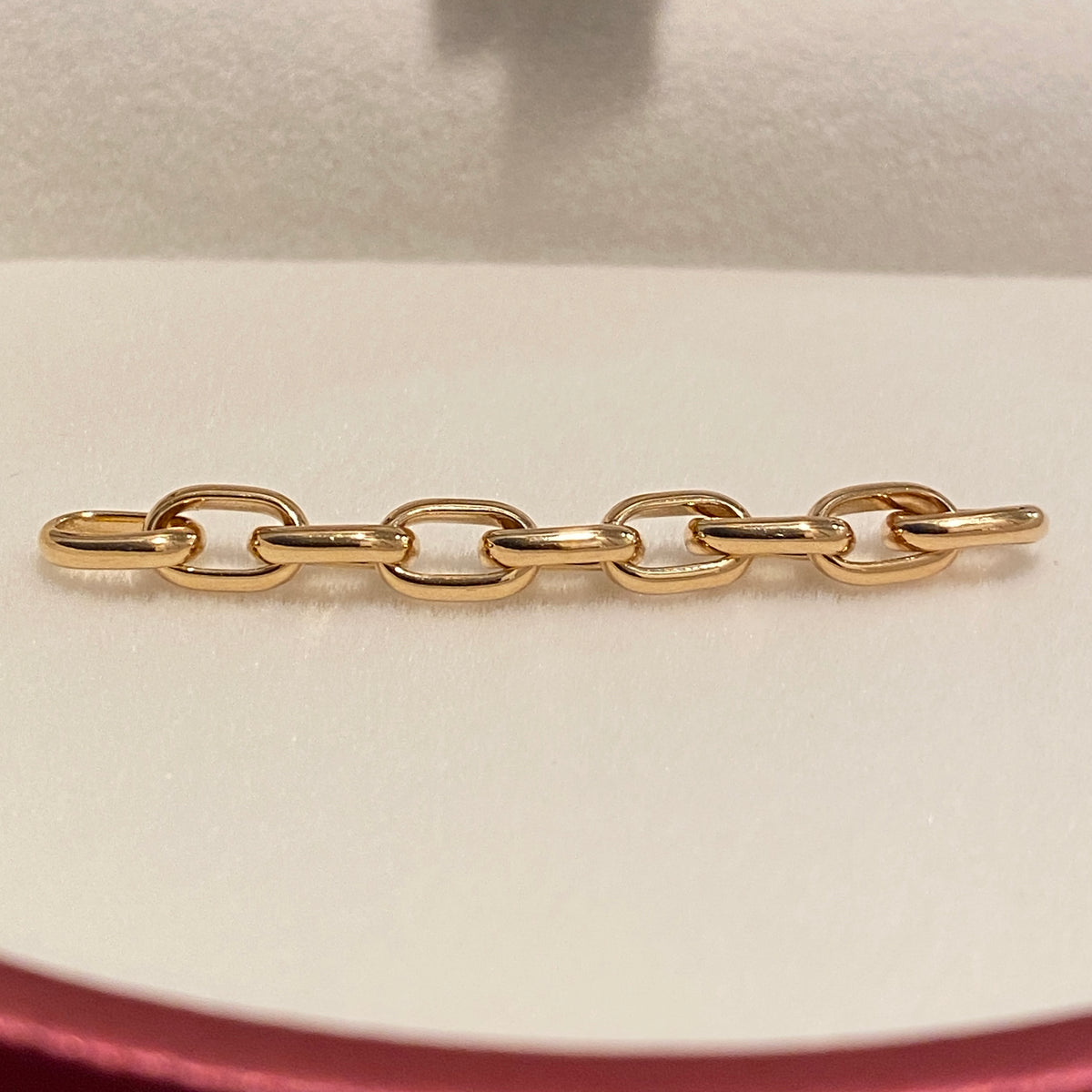 K18YG オーバルチェーン 5cm 貴金属パーツ アジャスター 18K ジョイントパーツ オーバルリンク 楕円あずきチェーン