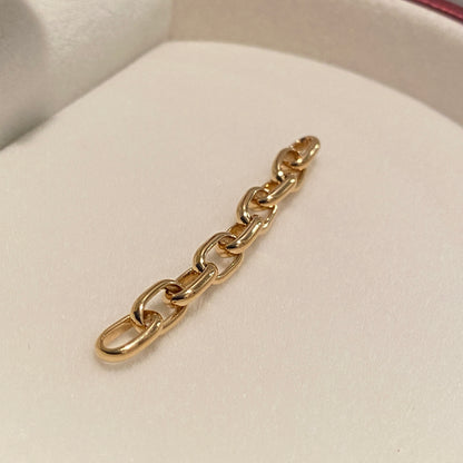 K18YG オーバルチェーン 5cm 貴金属パーツ アジャスター 18K ジョイントパーツ オーバルリンク 楕円あずきチェーン