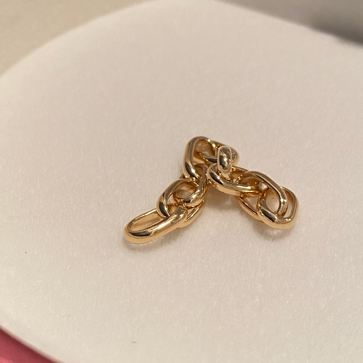 K18YG オーバルチェーン 5cm 貴金属パーツ アジャスター 18K ジョイントパーツ オーバルリンク 楕円あずきチェーン