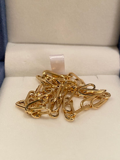 [Thickness: Approximately 4.56mm] 18K Yellow Gold 18K Chain Necklace, Leon Chain, Design Chain, Cable Chain, Pendant Chain